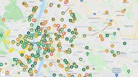 Online térkép segíti a környezettudatos életmódot Budapesten