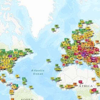 légszennyezés térkép