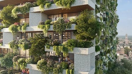 Több mint 10 ezer növénynek ad majd otthont Utrecht új függőleges kertje