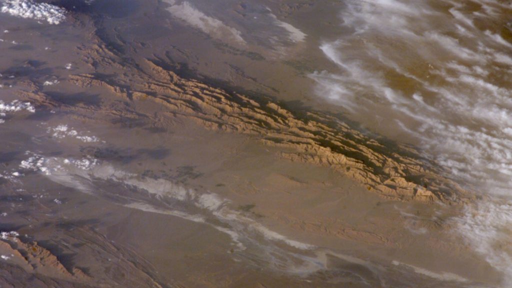 Az iráni Dast-e Lut sivatagról készített műholdkép.