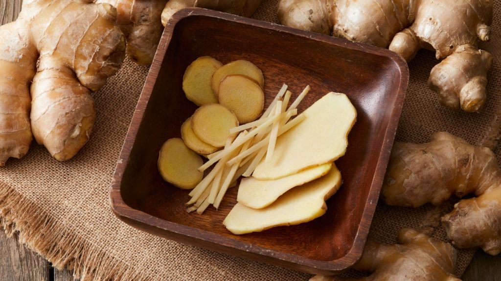 szeletelt gyömbér