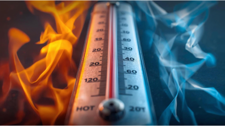 Extrém időjárás, 100 Celsius-fokos különbség a hőmérsékletben