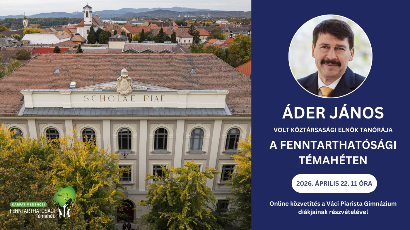 🔴 Élő közvetítés: Áder János rendhagyó tanórája a Fenntarthatósági Témahéten
