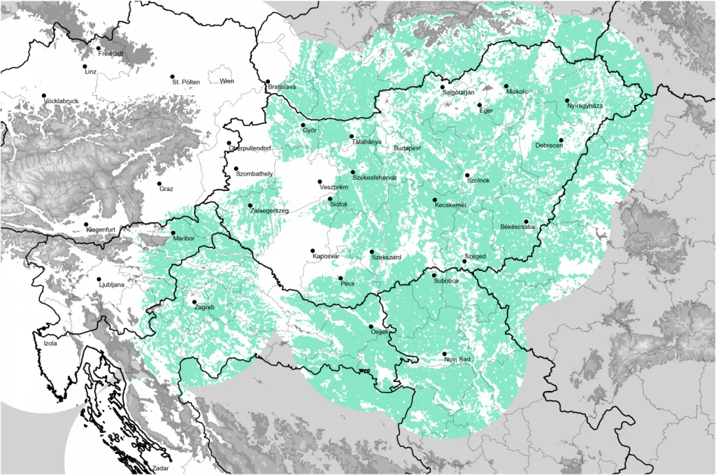 parlagfű pollenkoncentráció térkép