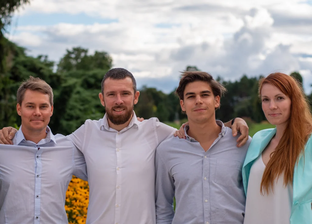 Recobin: Röser Mihály – project coordinator, Ferenczi Attila – alapító ügyvezető, Horváth Benedek – project manager, Kovács-Mechler Anett – account manager