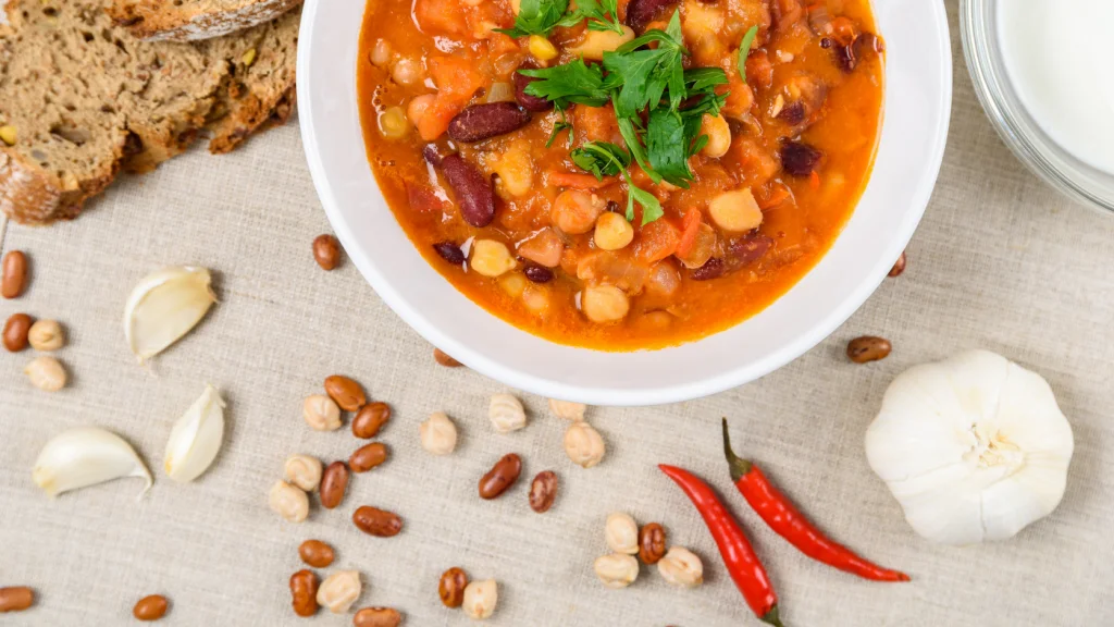 chilis bab fokhagyma chili