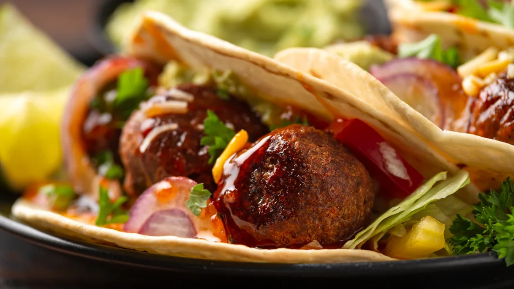 céklás fasírt zöldségek taco