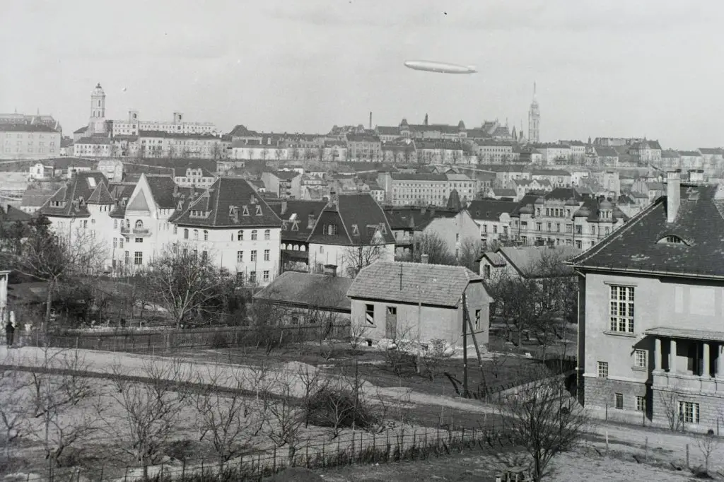 a Graf Zeppelin léghajó Budapesten
