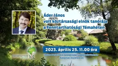 Áder János volt köztársasági elnök tanórája a fenntarthatósági témahéten