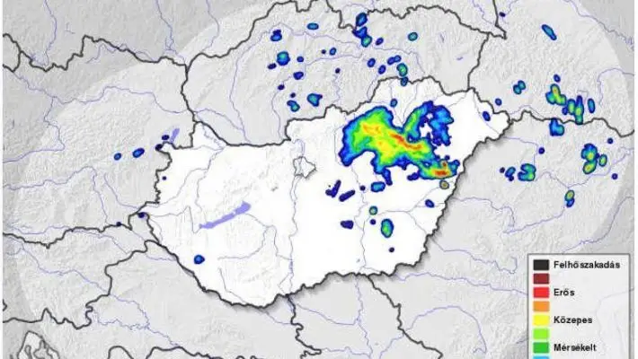 Radaron figyelheti a zivatarok vonulását
