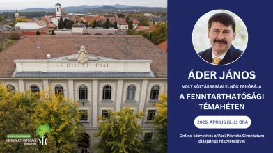 Áder János rendhagyó tanórája a Fenntarthatósági Témahéten